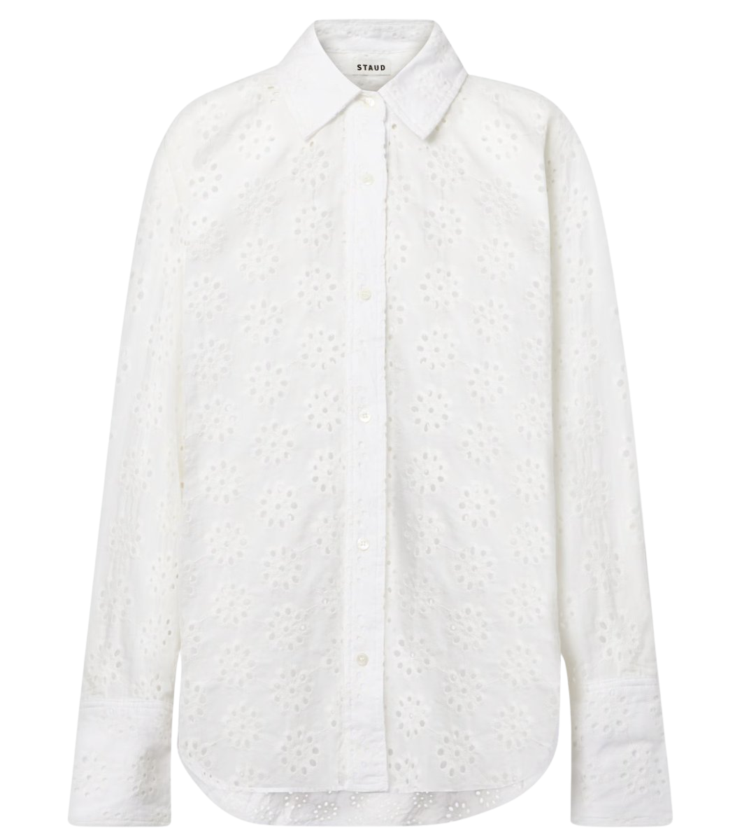 Staud Colton eyelet cotton shirt