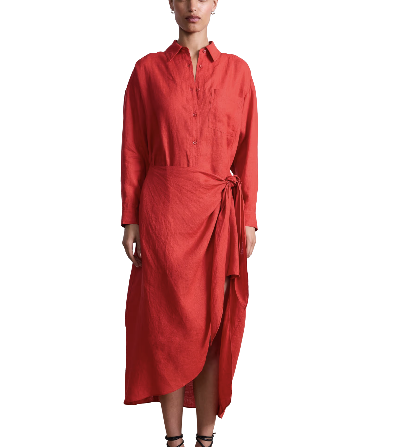 Alessandra Sarong Shirt Dress