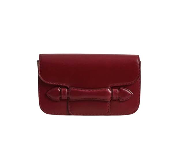Romy Clutch in Oxblood