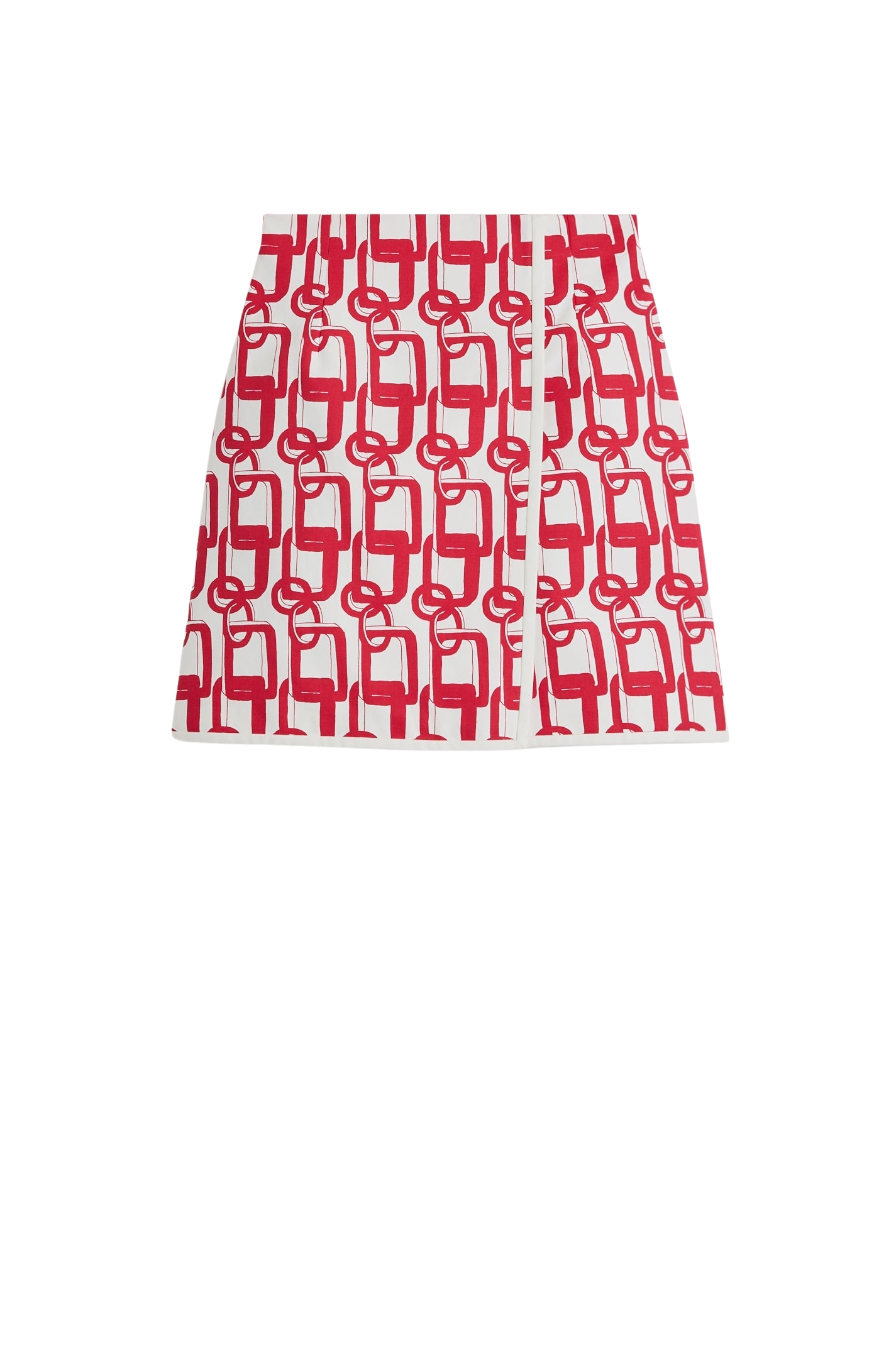 Chain Print Wrap Skirt