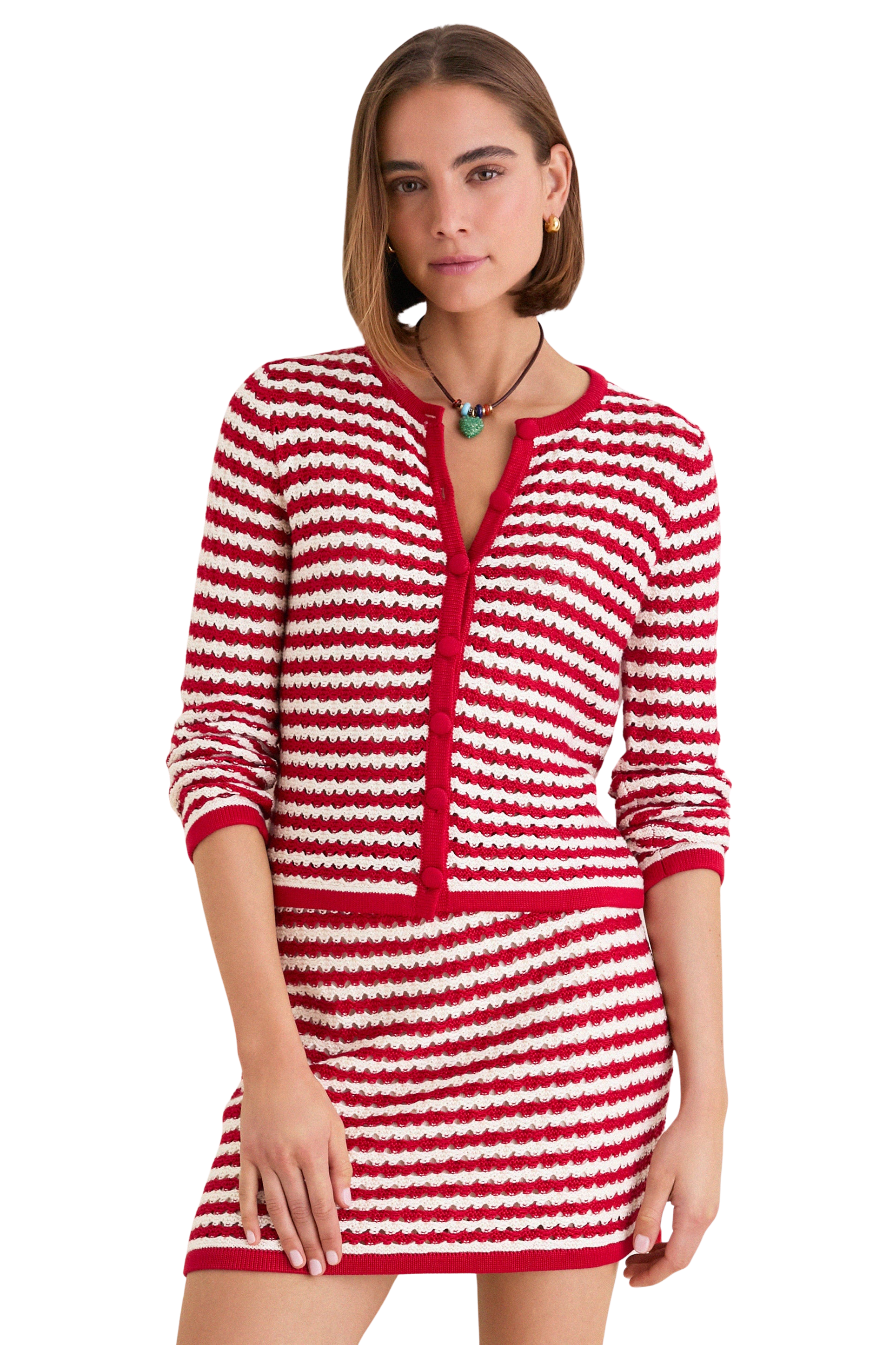 Avenue Stripe Knit Martha Cardigan