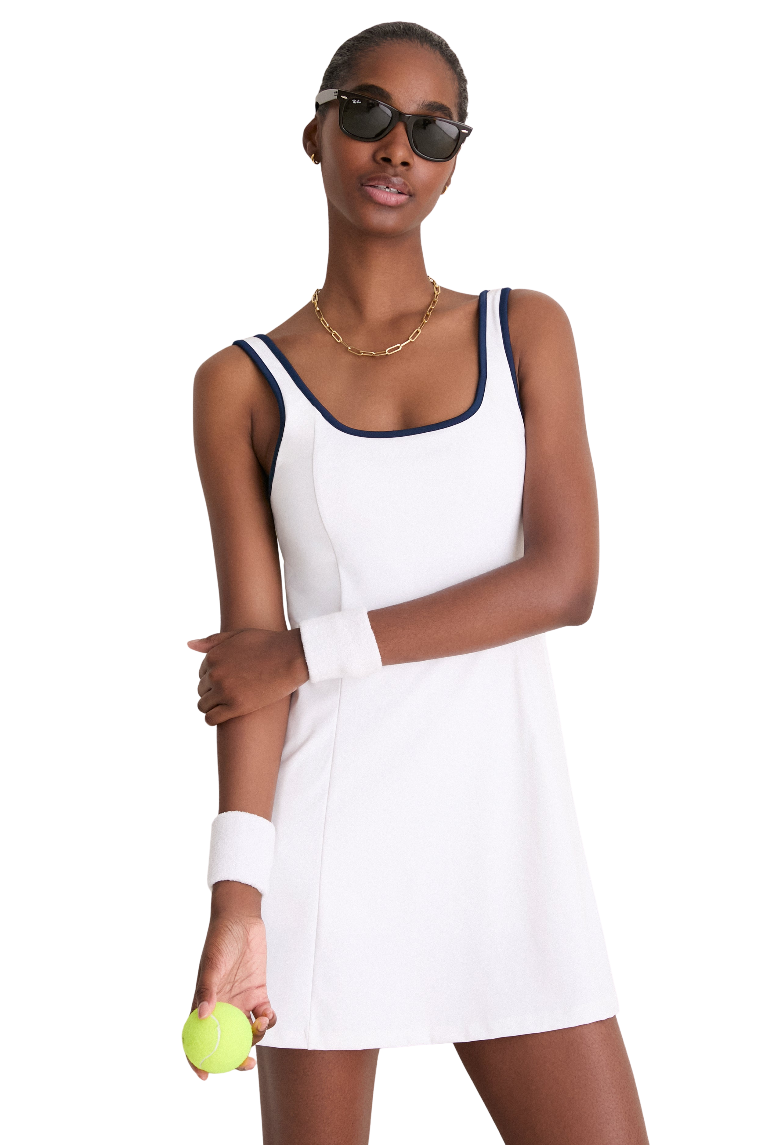 White Lightweight Compression Lucille Tennis Dress