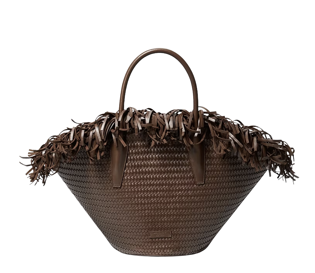 Sardinia Large Hand-Woven Leather Basket Tote Bag