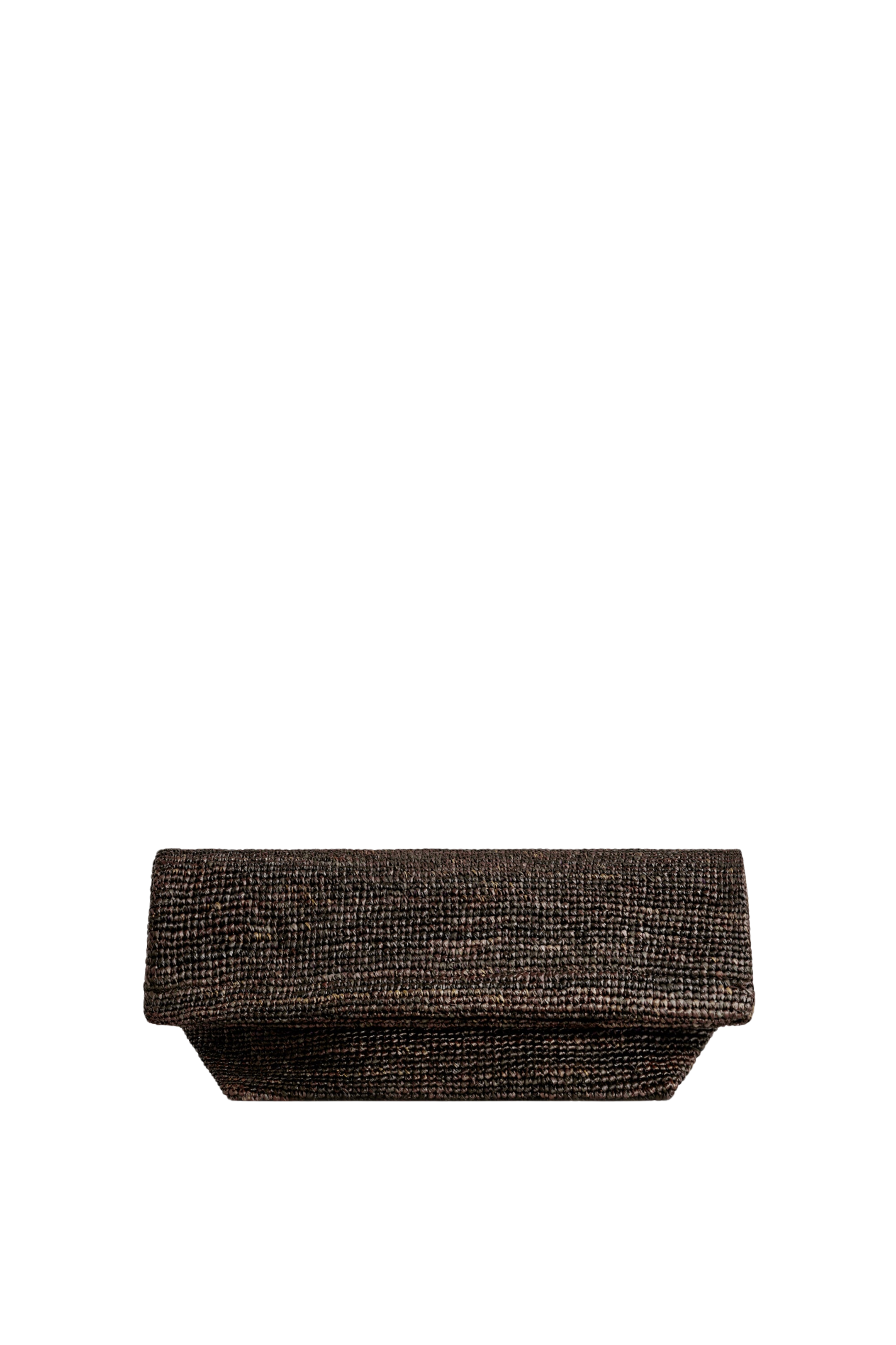STRAW OVERSIZED FOLDED CLUTCH BAG - STRAW