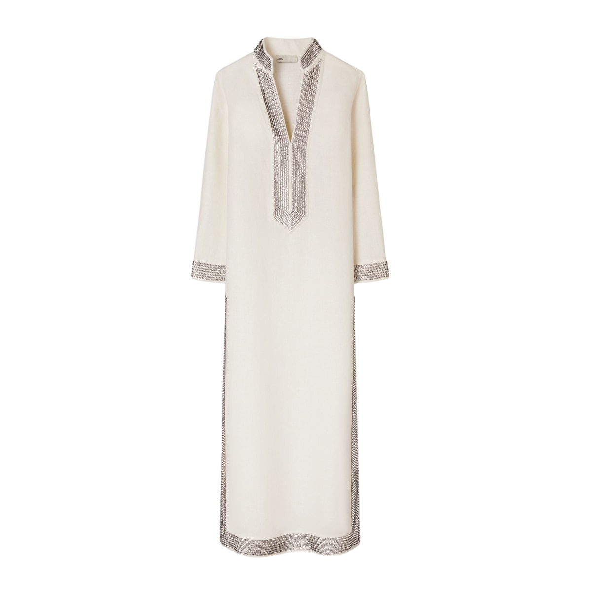 EMBELLISHED LINEN CAFTAN