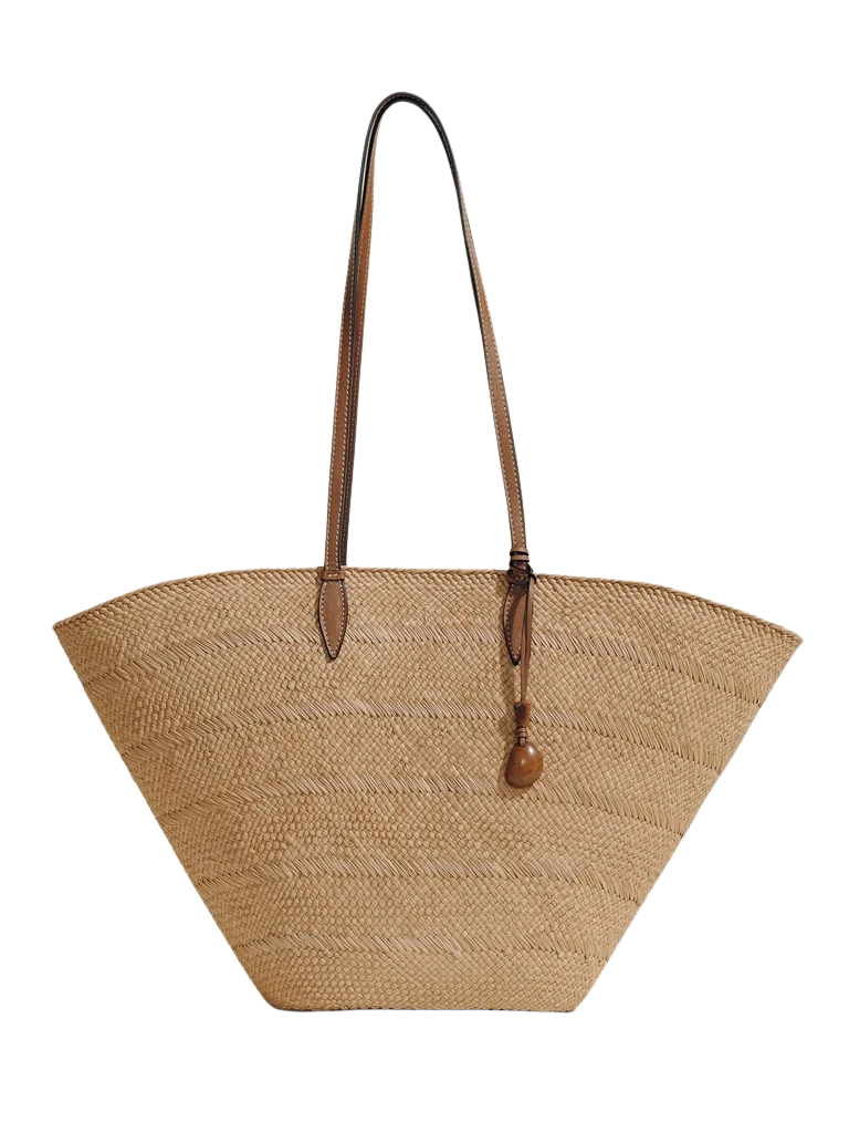 The Large Trapeze Basket in Handwoven Iraca