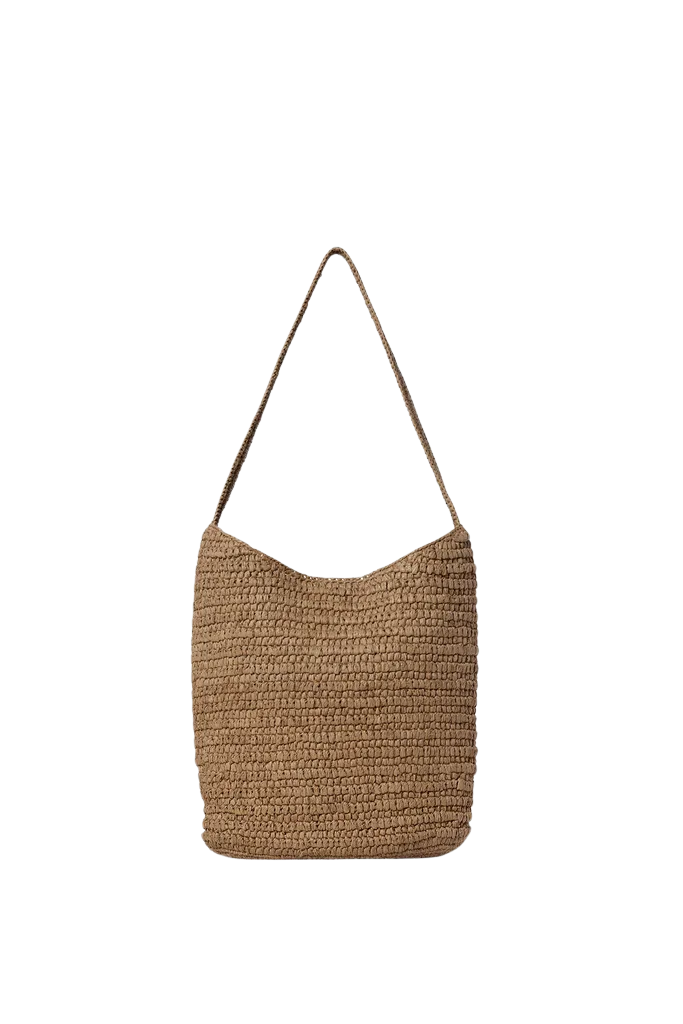 Alma Shoulder Raffia Bag