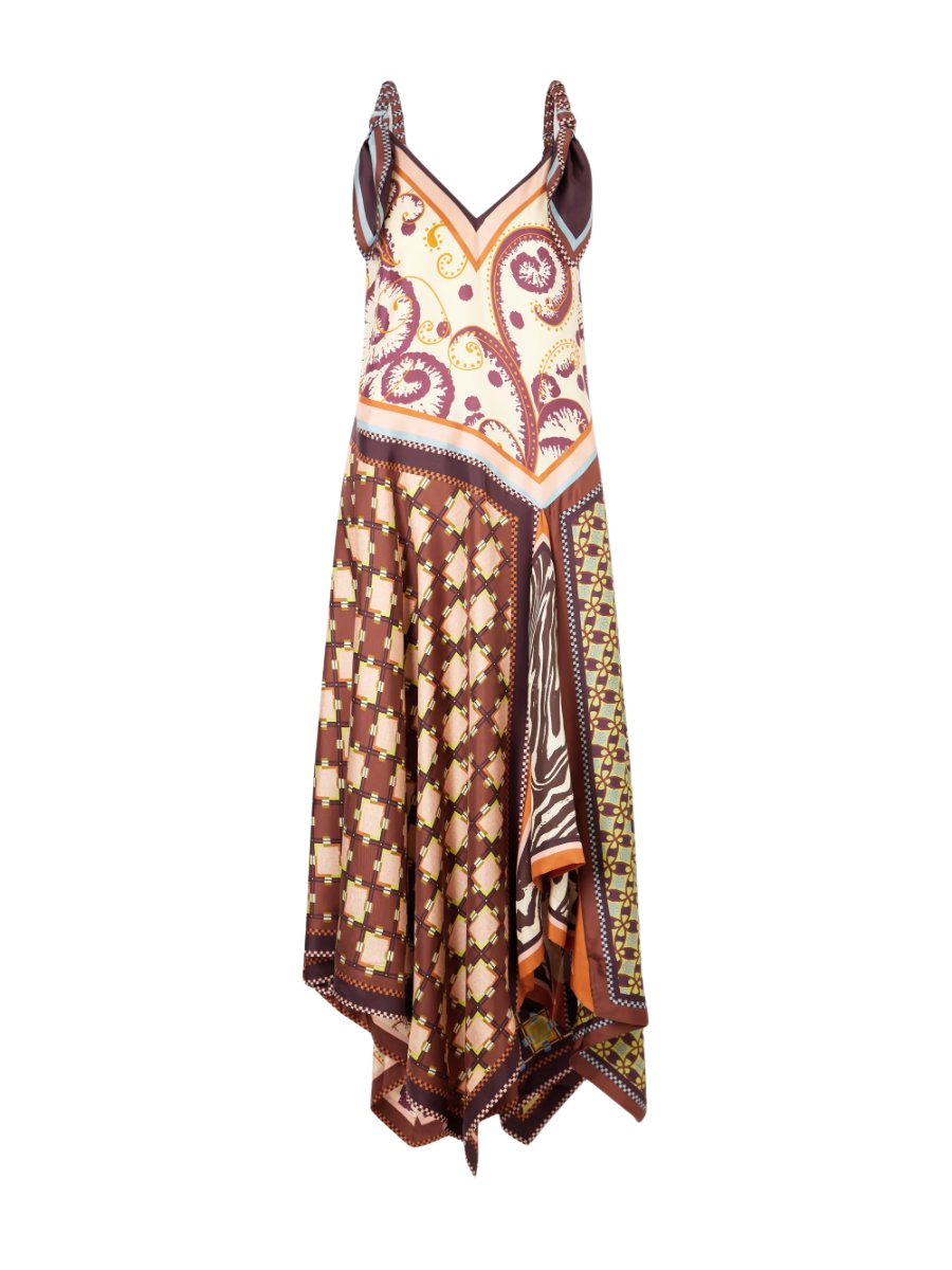 ALÉMAIS Wilson silk twill midi dress