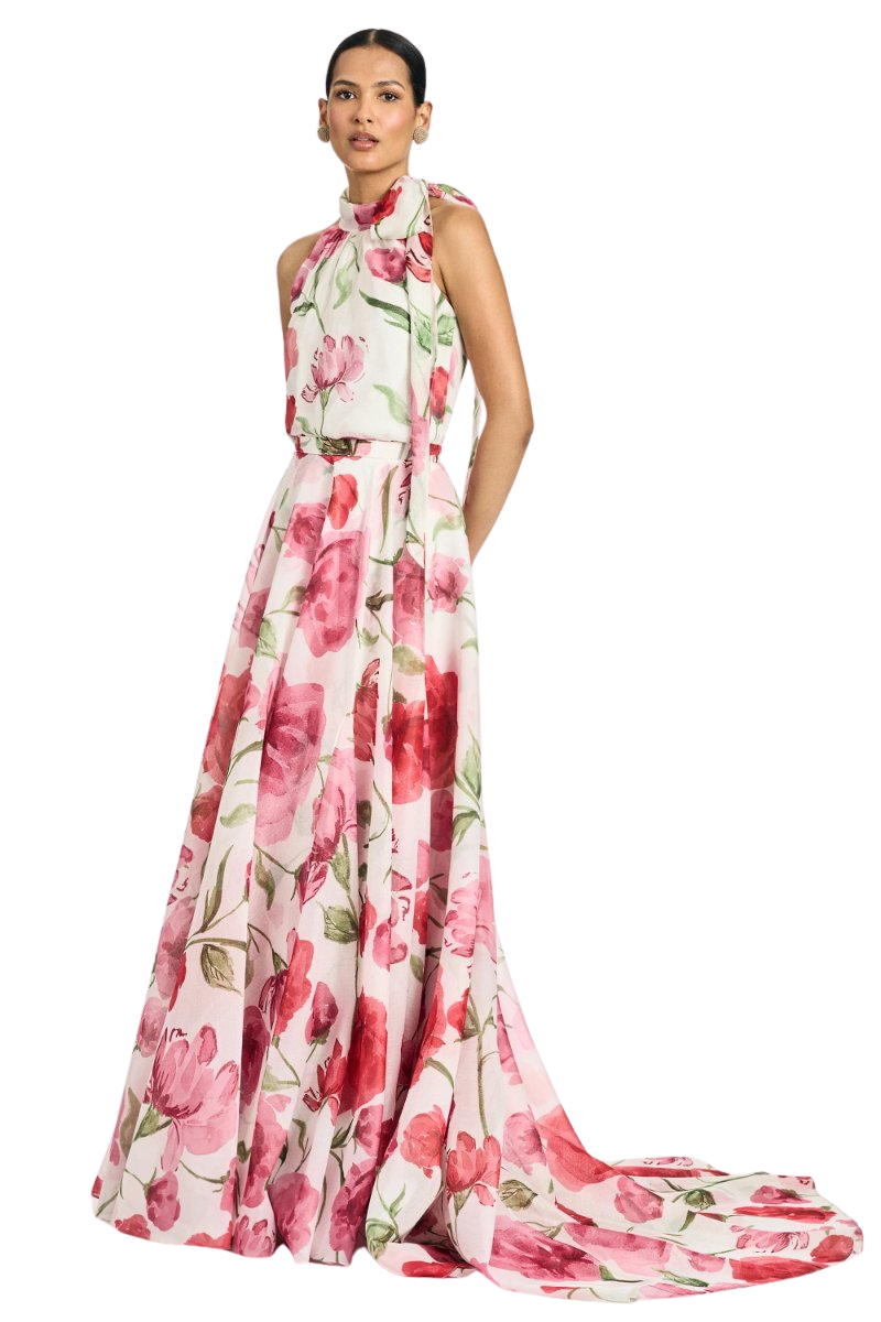 Bellamy Skirt - Grande Watercolor Poppies