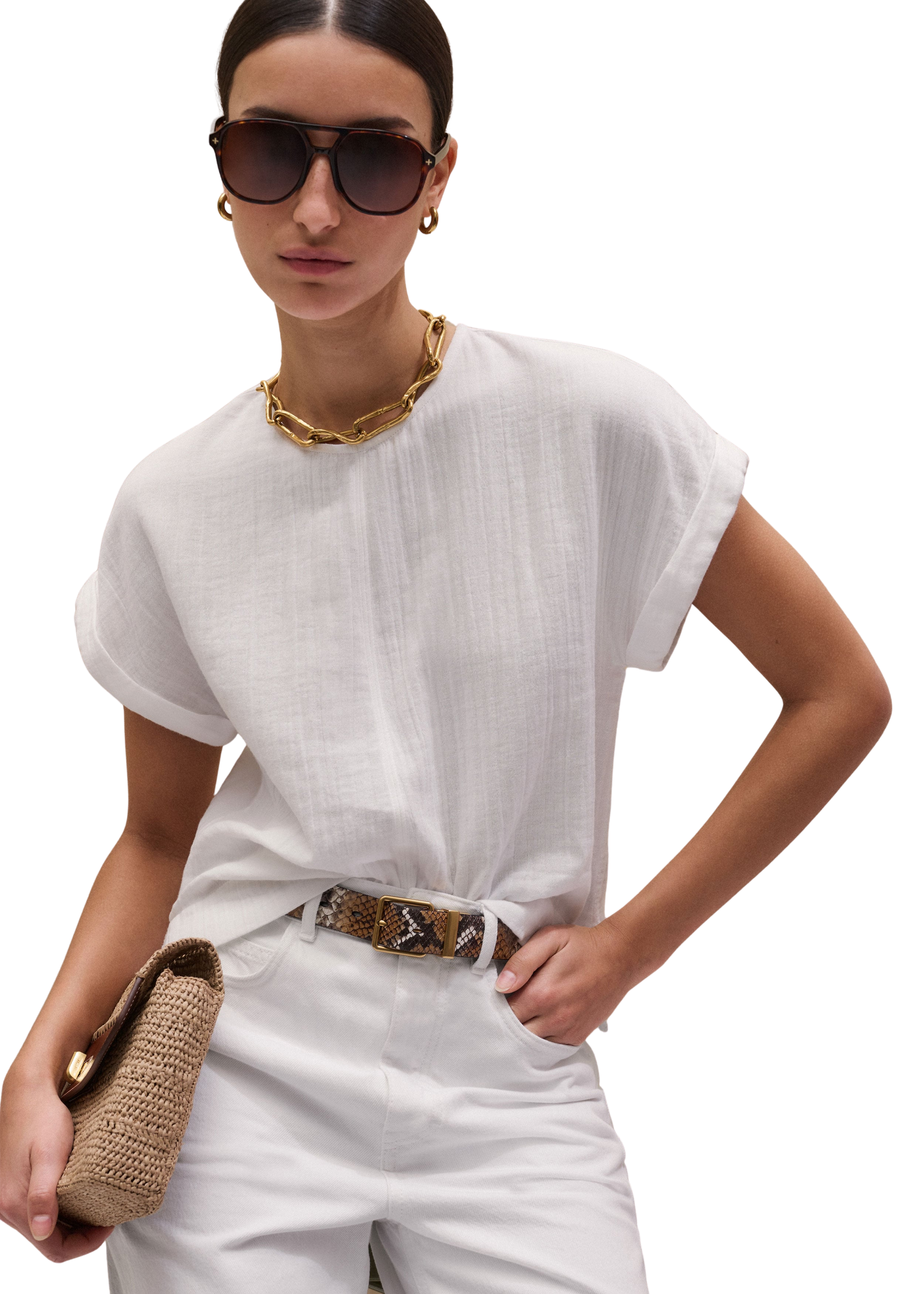 Cotton Cheesecloth T-Shirt