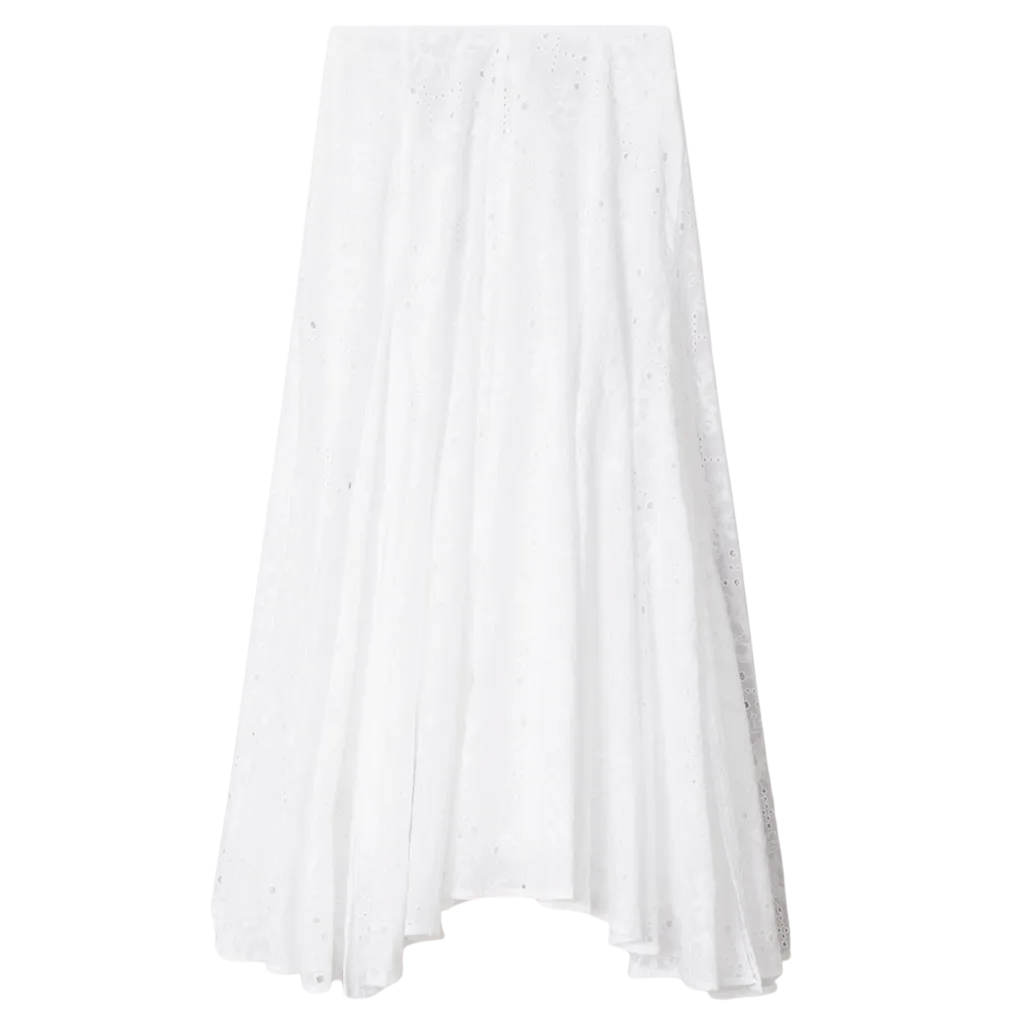 Cotton Eyelet Skirt