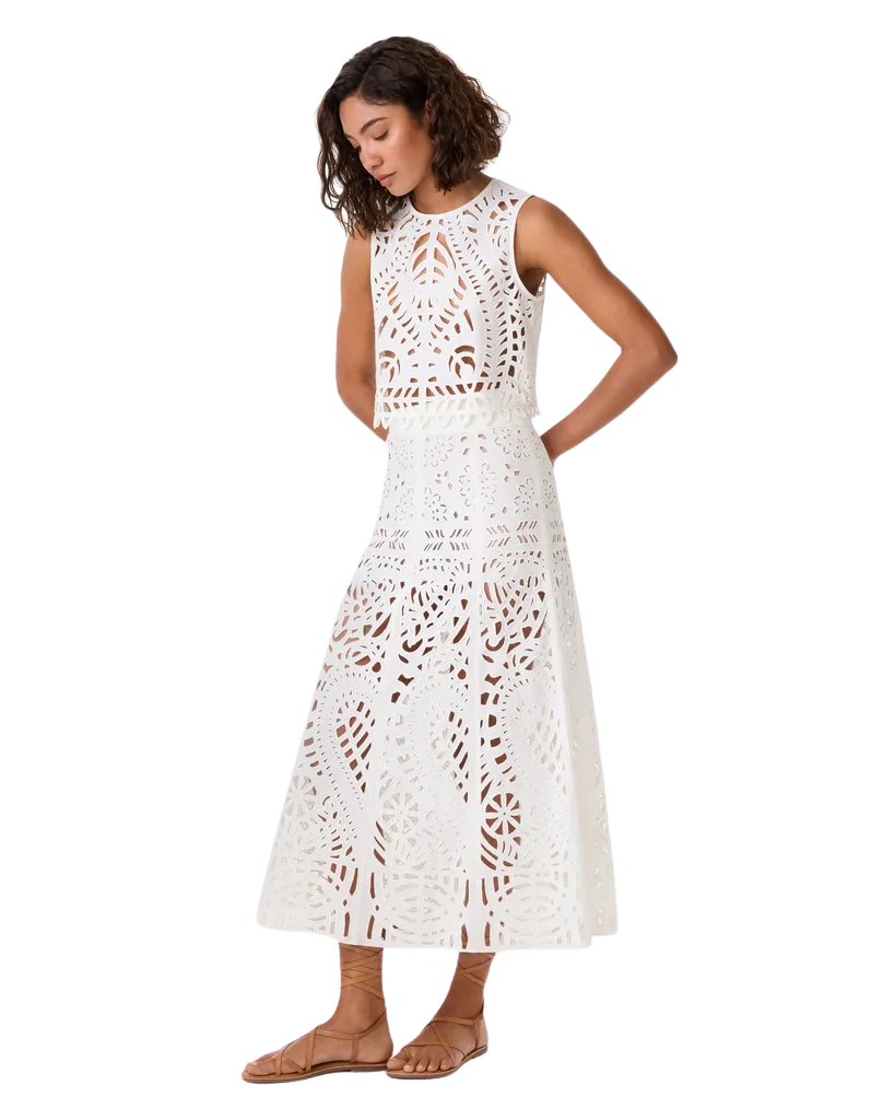 Rita Skirt in Brisé Cutwork