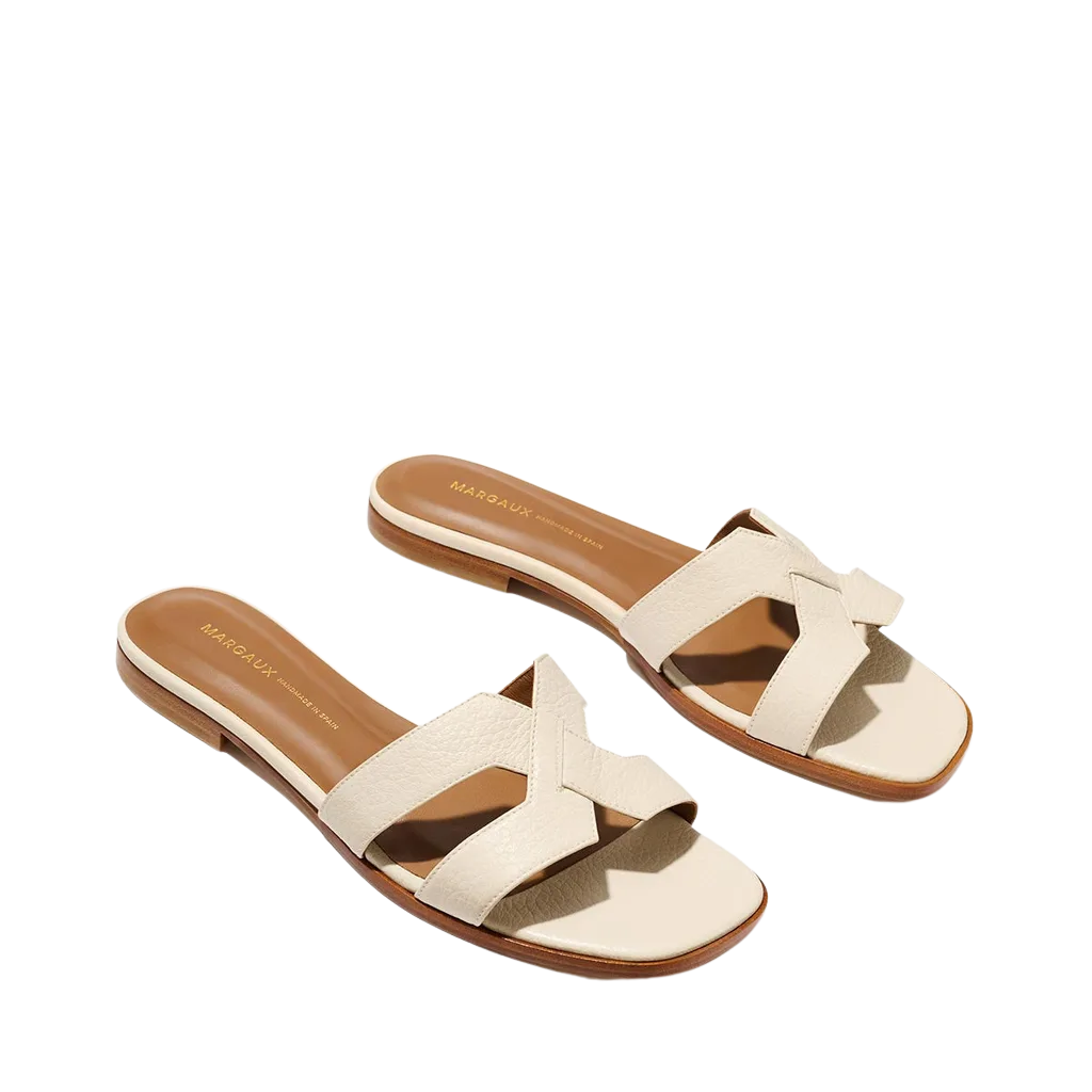 The MX Sandal - Ecru Tumbled Nappa