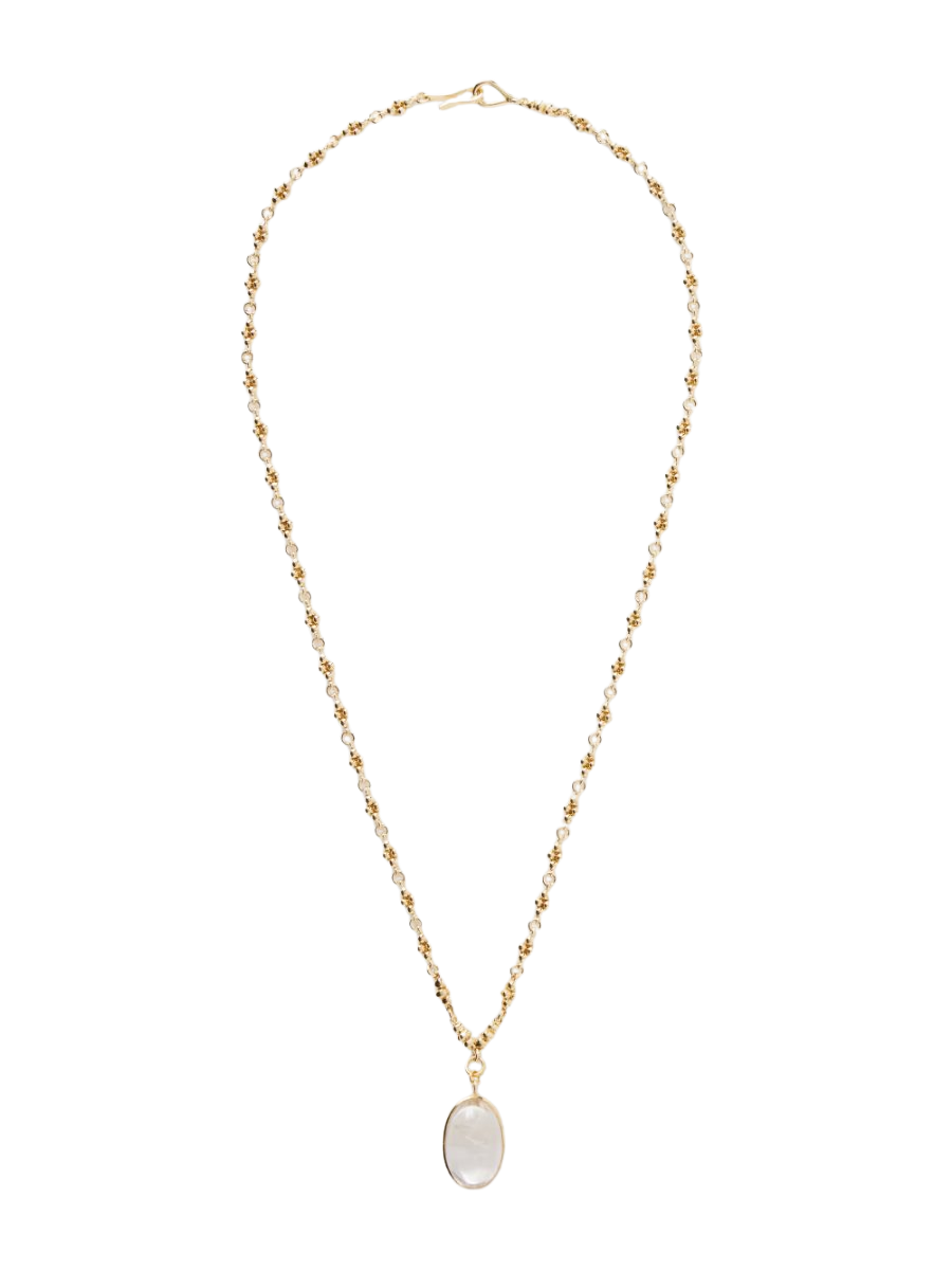TOHUM Rock Crystal gold-plated necklace