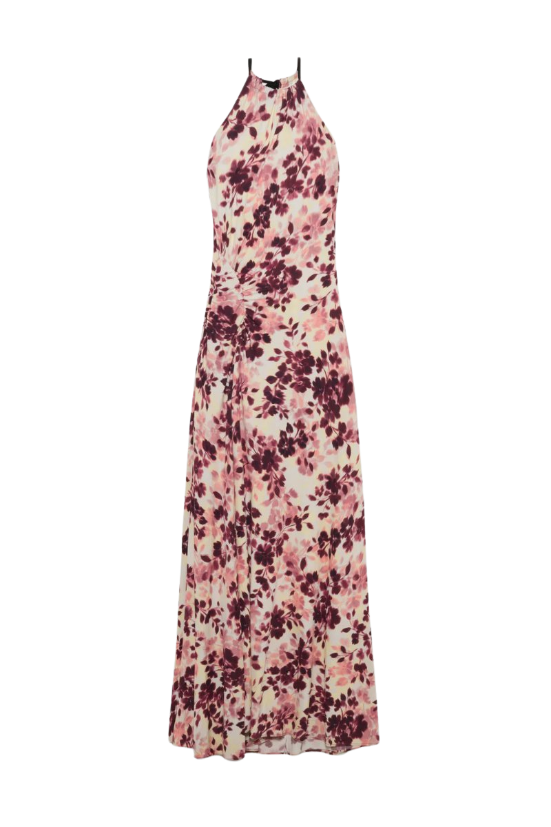 Cerin Draped Jersey Halter Maxi Dress