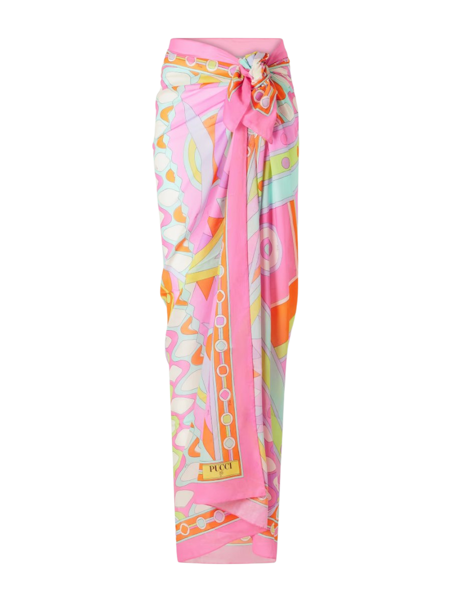 PUCCI Printed cotton-voile pareo