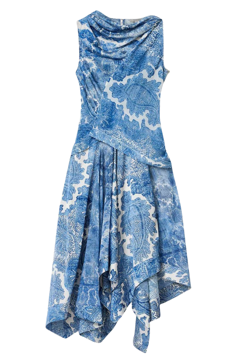 Prue Paisley Floral Asymmetric Hem Dress