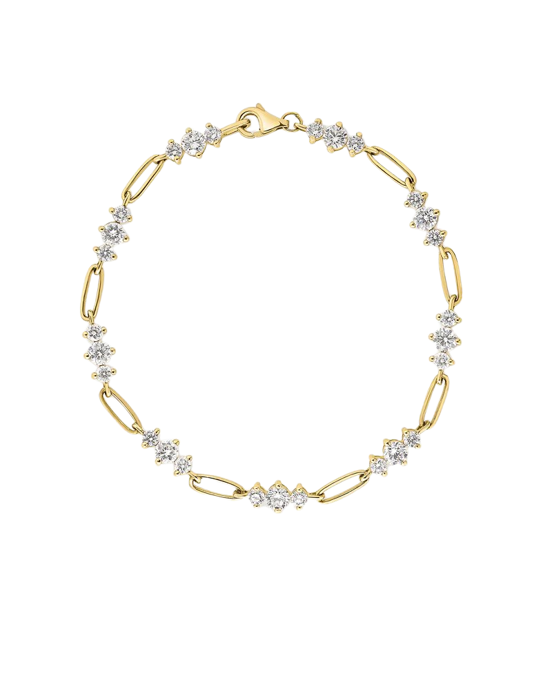 Graduated Lab Diamond Chain Bracelet