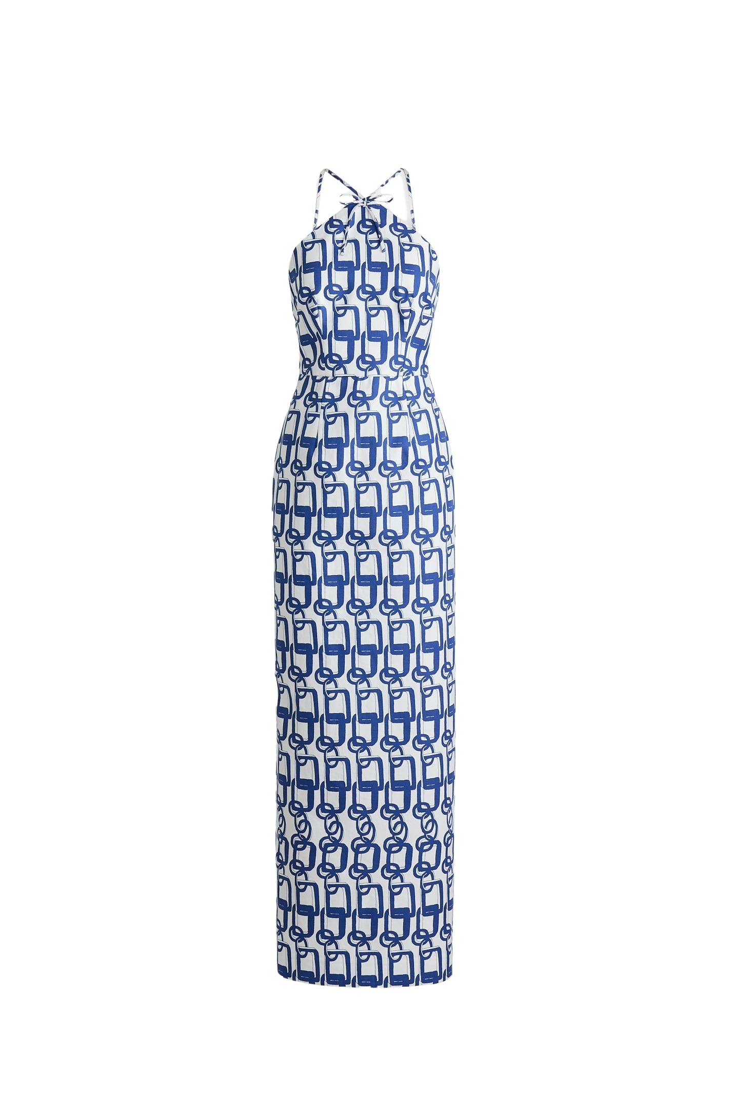 Chain Print Long Dress
