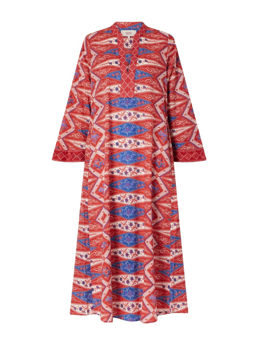 Jenna printed cotton-voile coverup