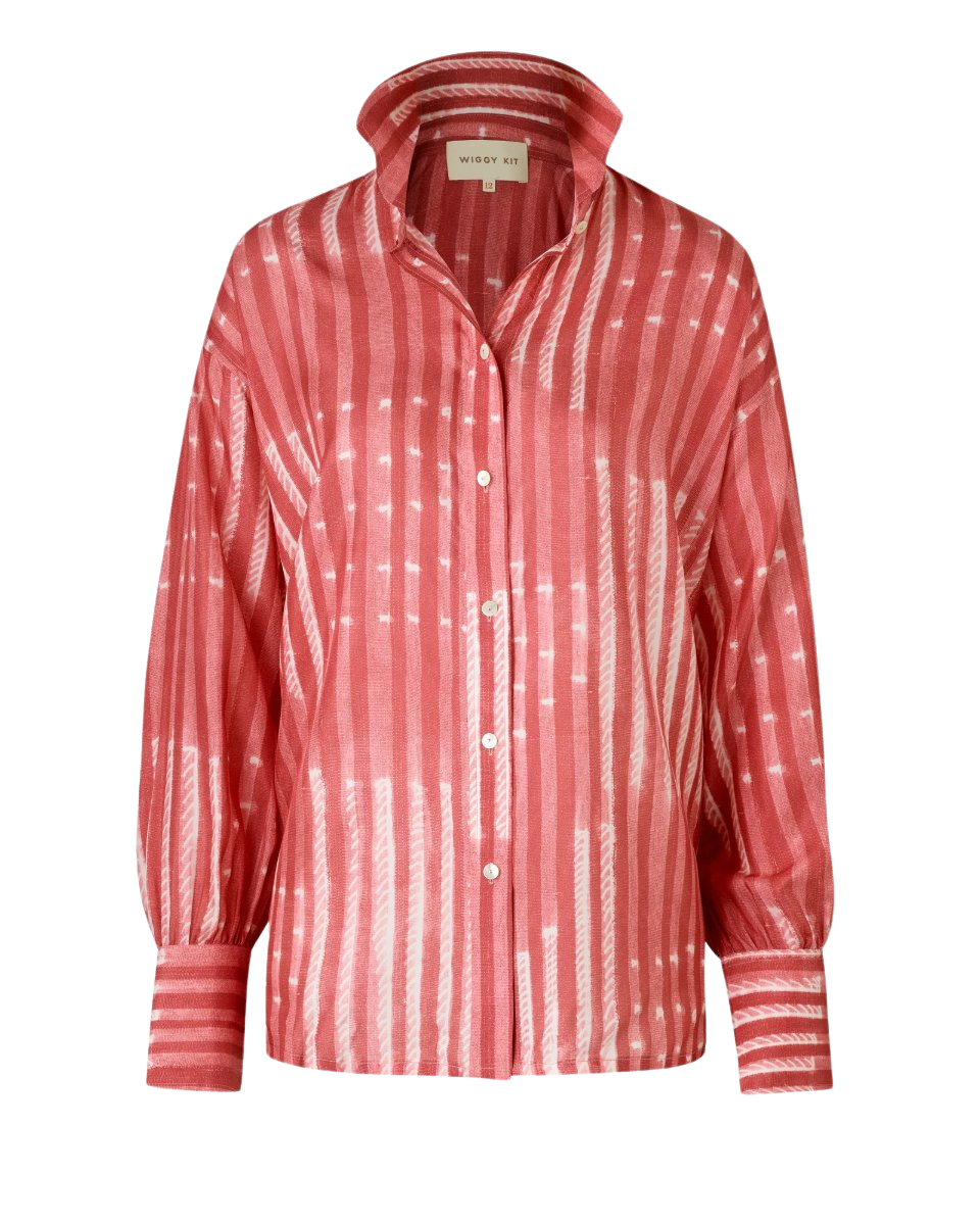 The Gallerist Shirt (Pink Nigella Print)