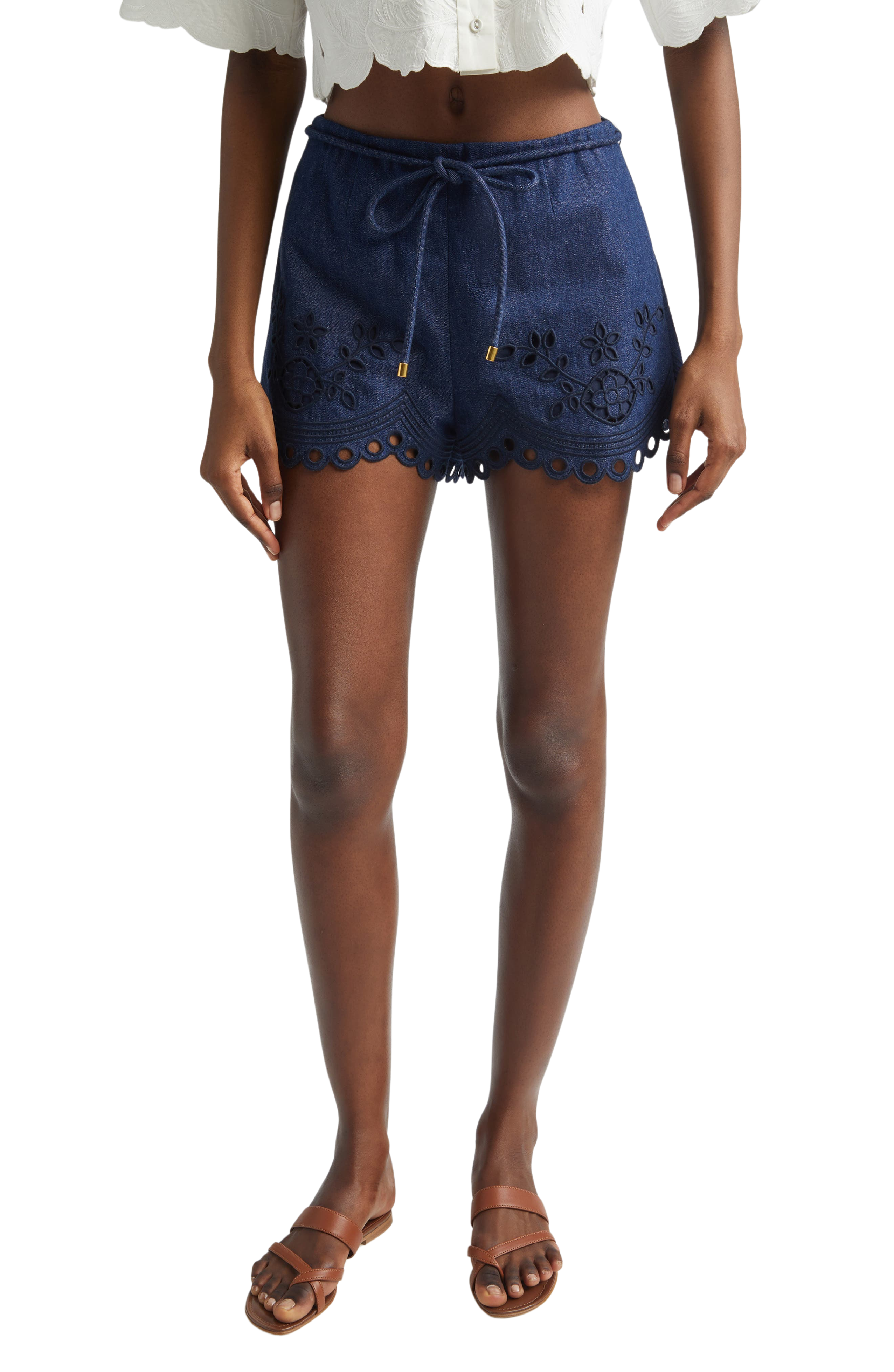 Mahon Broderie Anglaise Denim Shorts