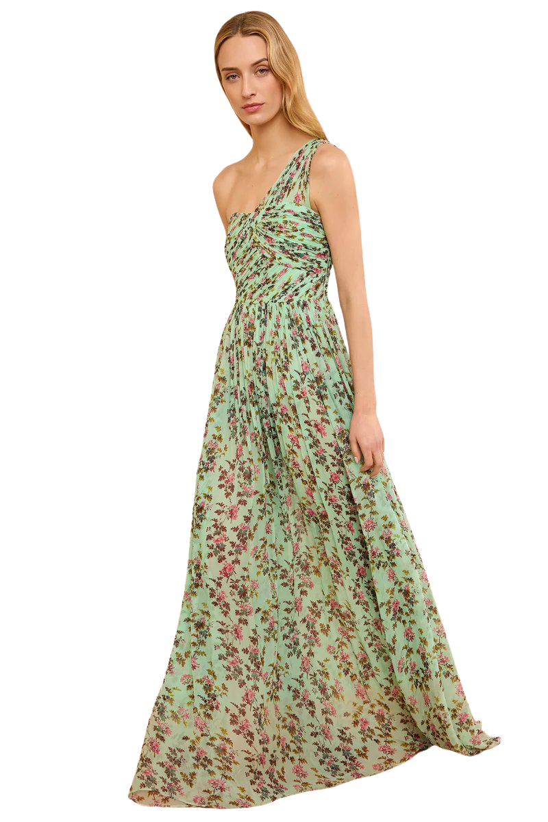 Aureline Silk One Shoulder Gown