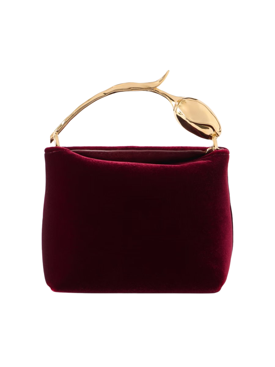 Bloom micro velvet clutch