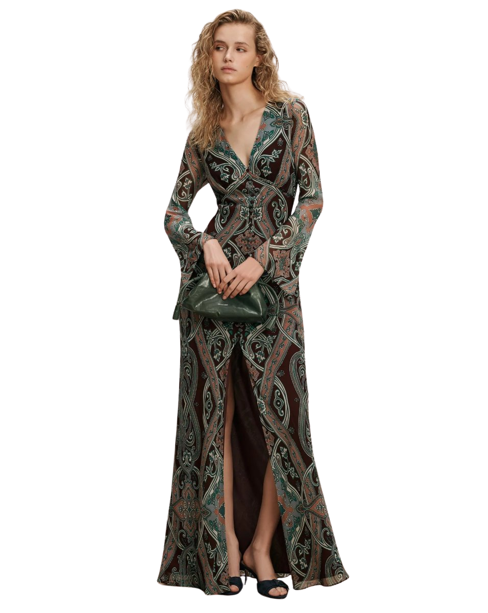 Daciana Silk Maxi Dress
