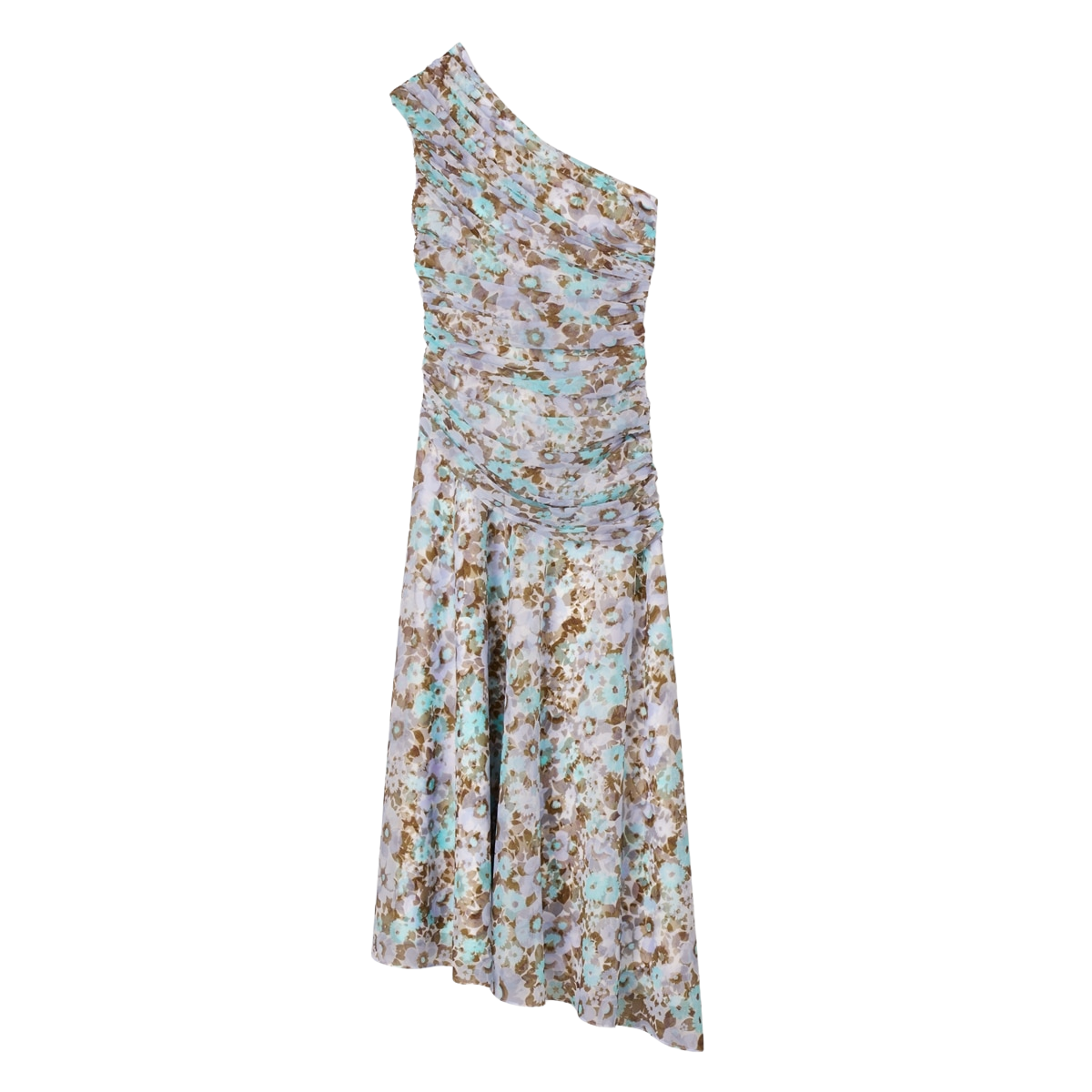Printed One-Shoulder Dress