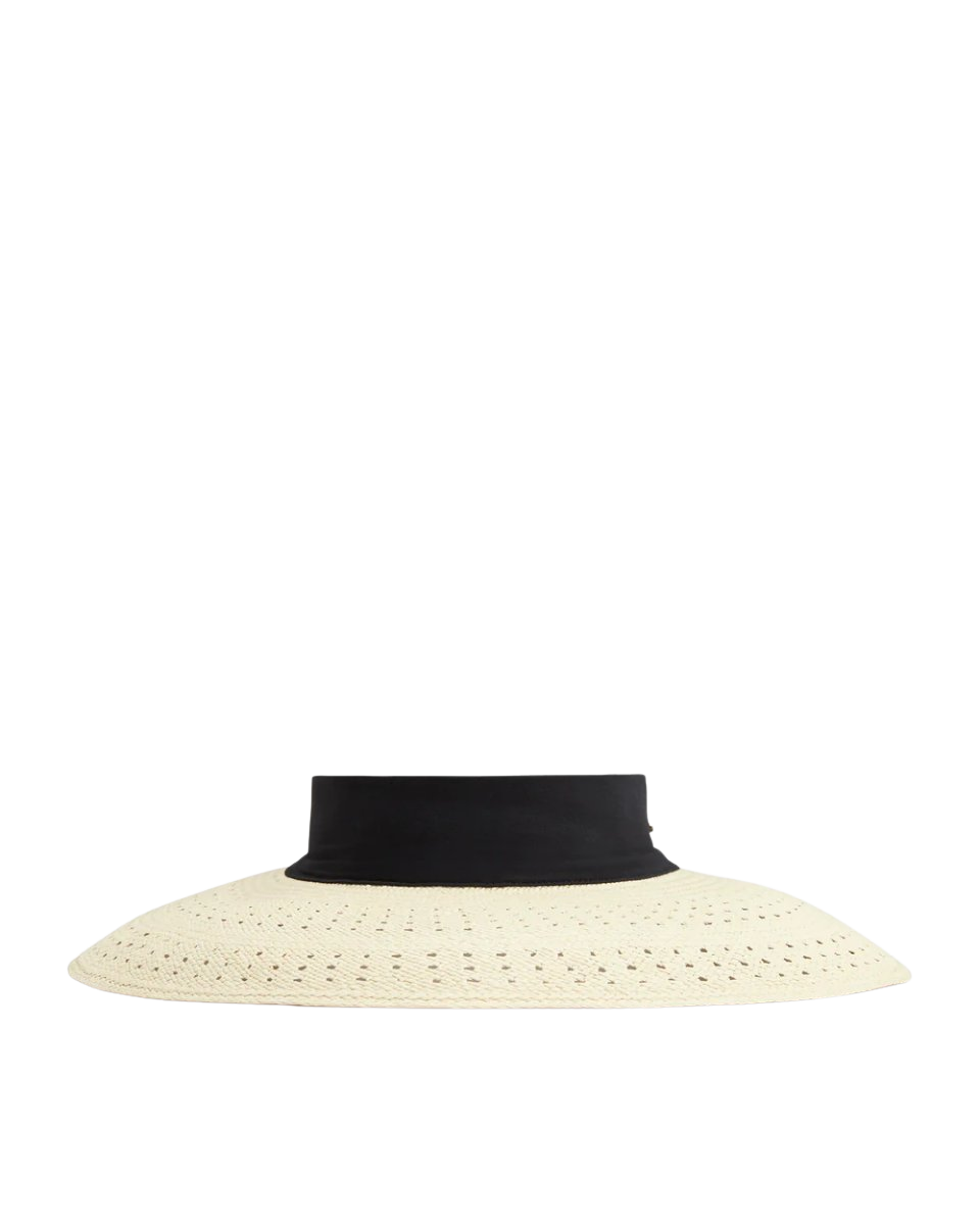Wide-brim Straw Visor