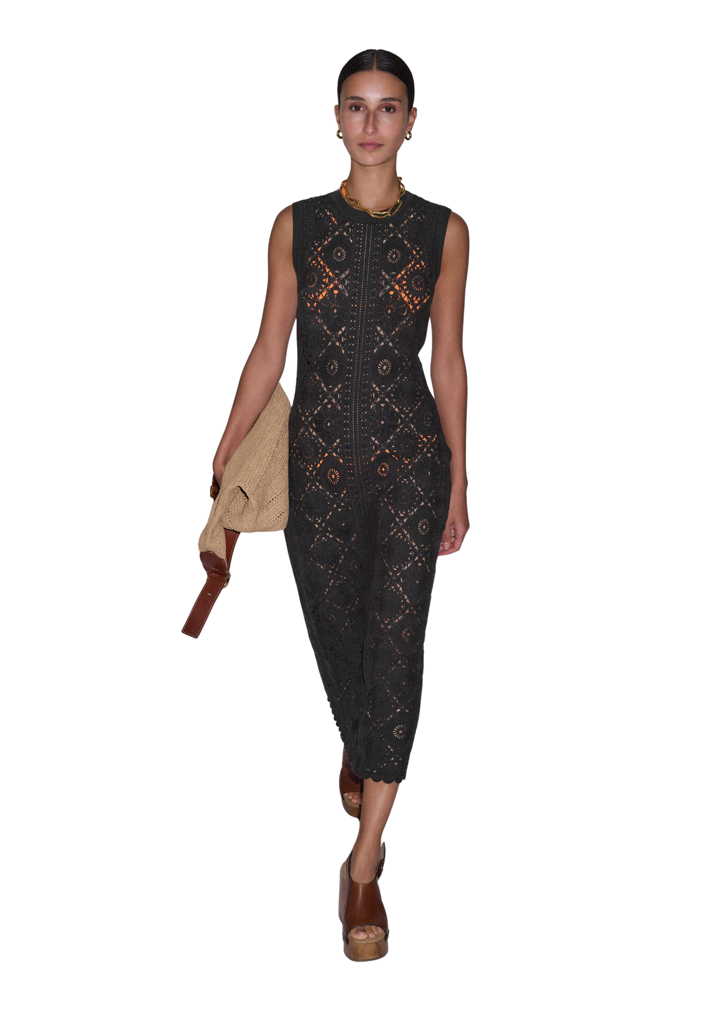2-in-1 Maxi Dress Crochet Cotton