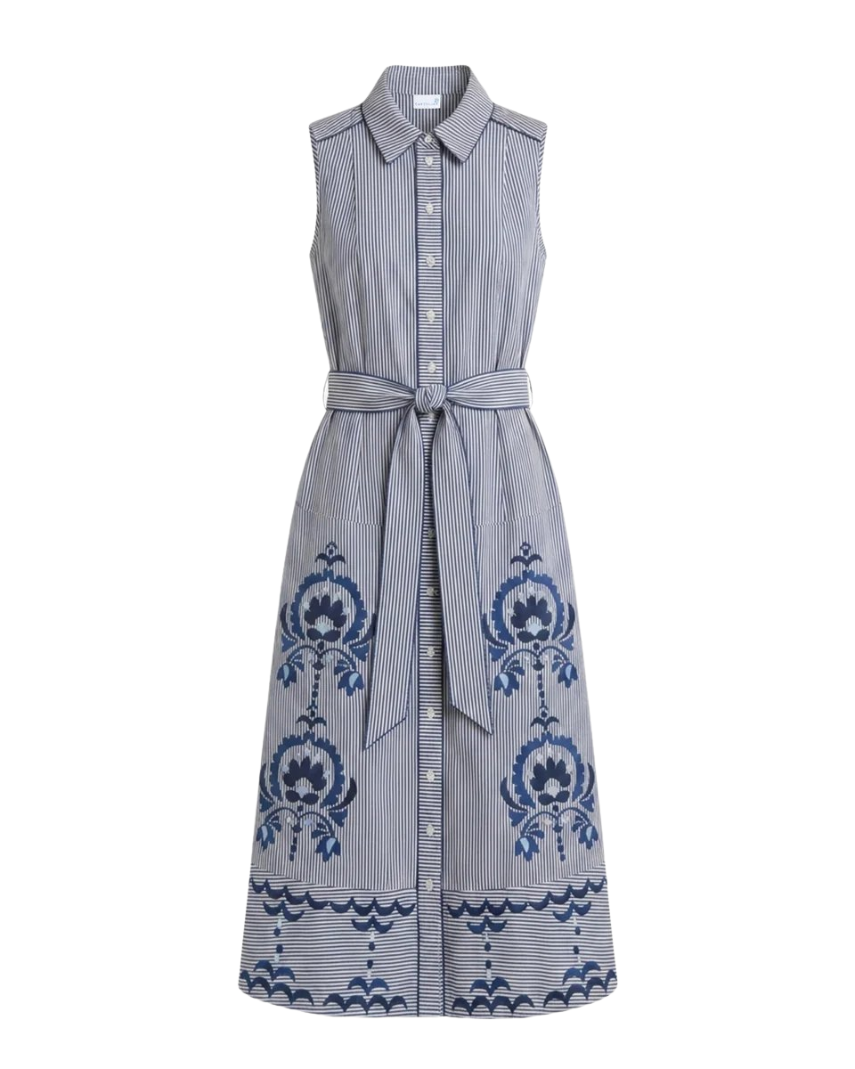 Francesca Dress in Parkside Floral Stripe