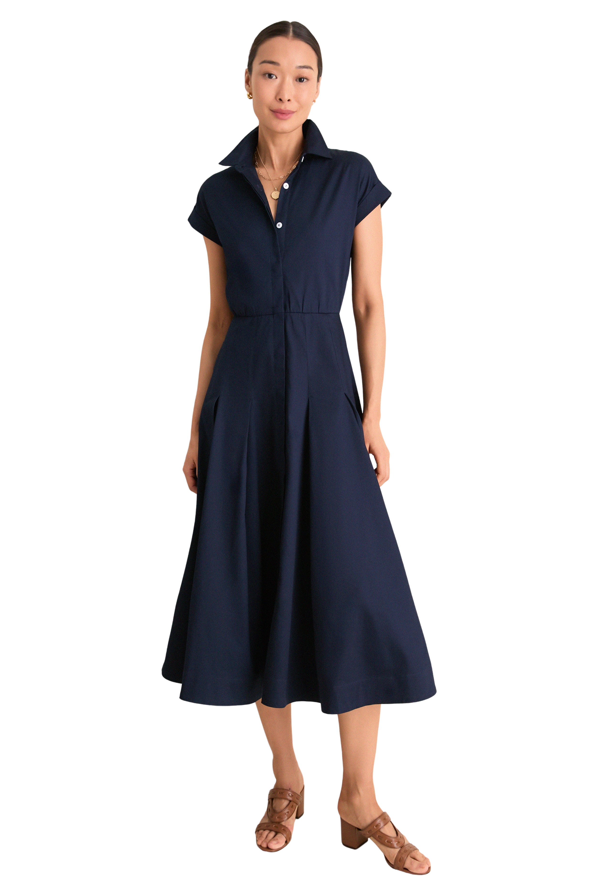Navy Caterina Shirt Dress