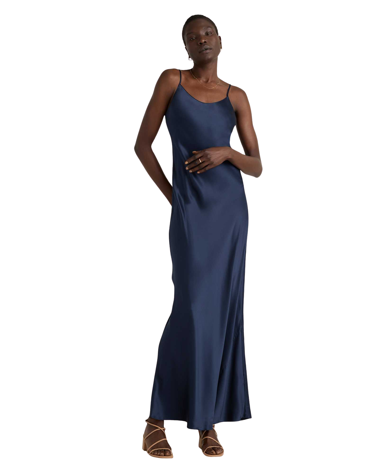 100% Washable Silk Maxi Slip Dress