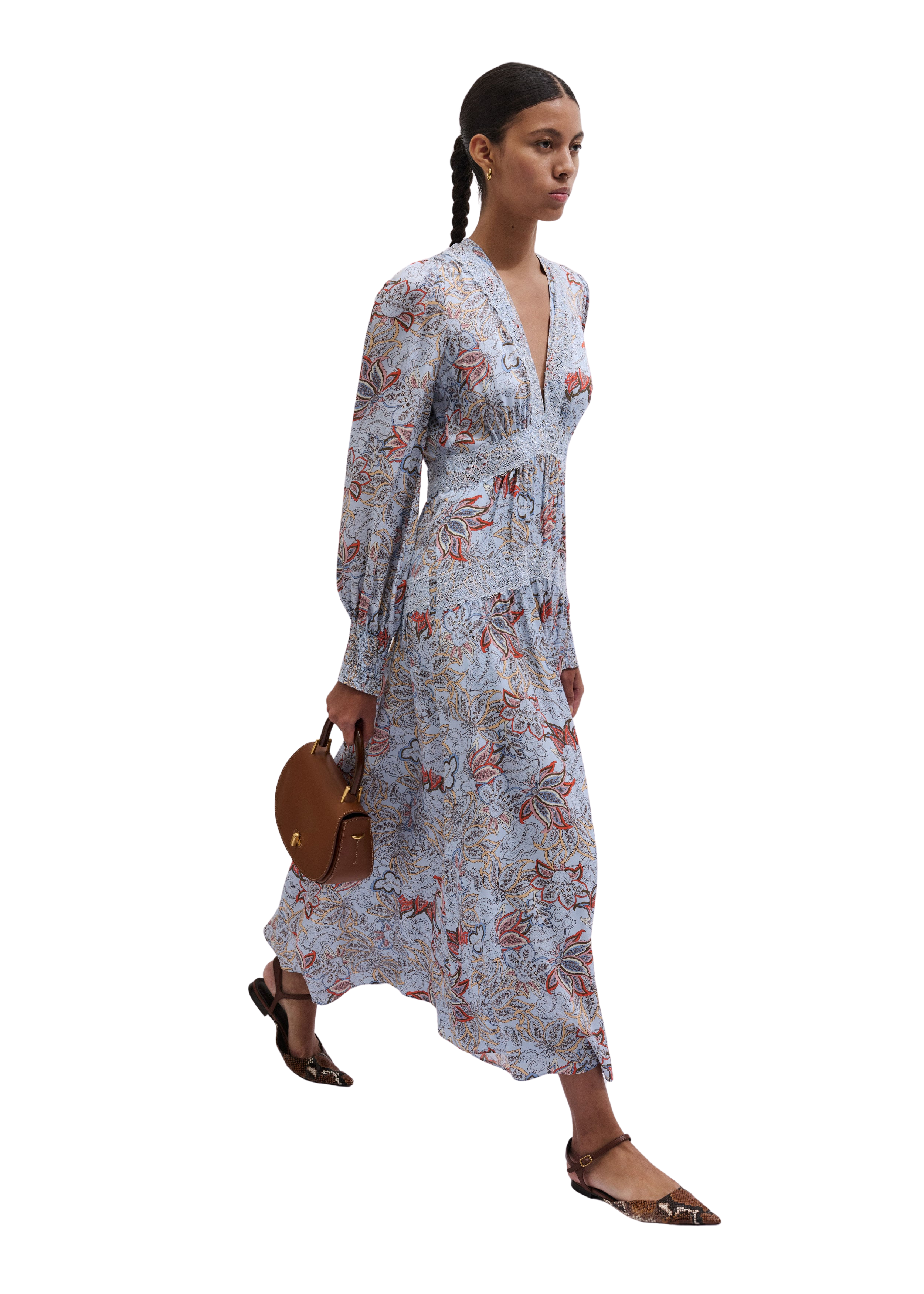 Fit + Flare Maxi Dress Matte Silk