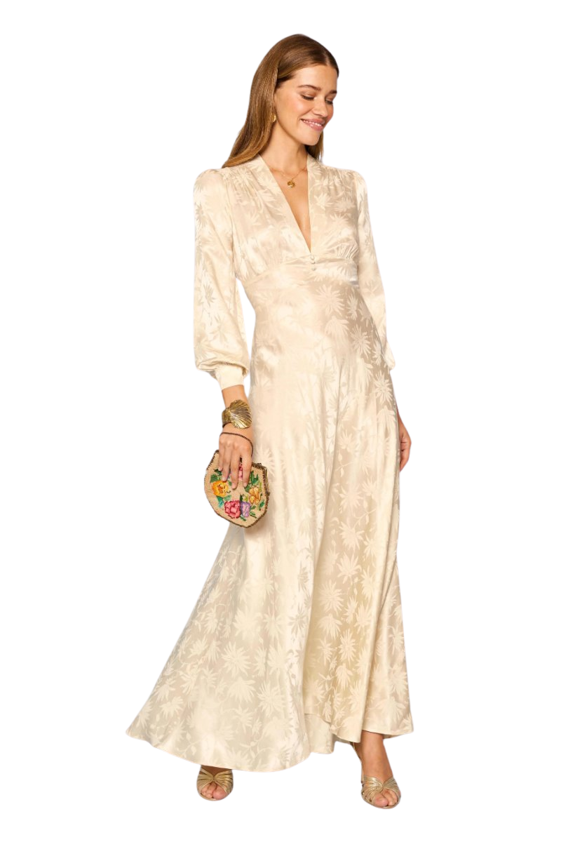 Emory Silk Jacquard Gown