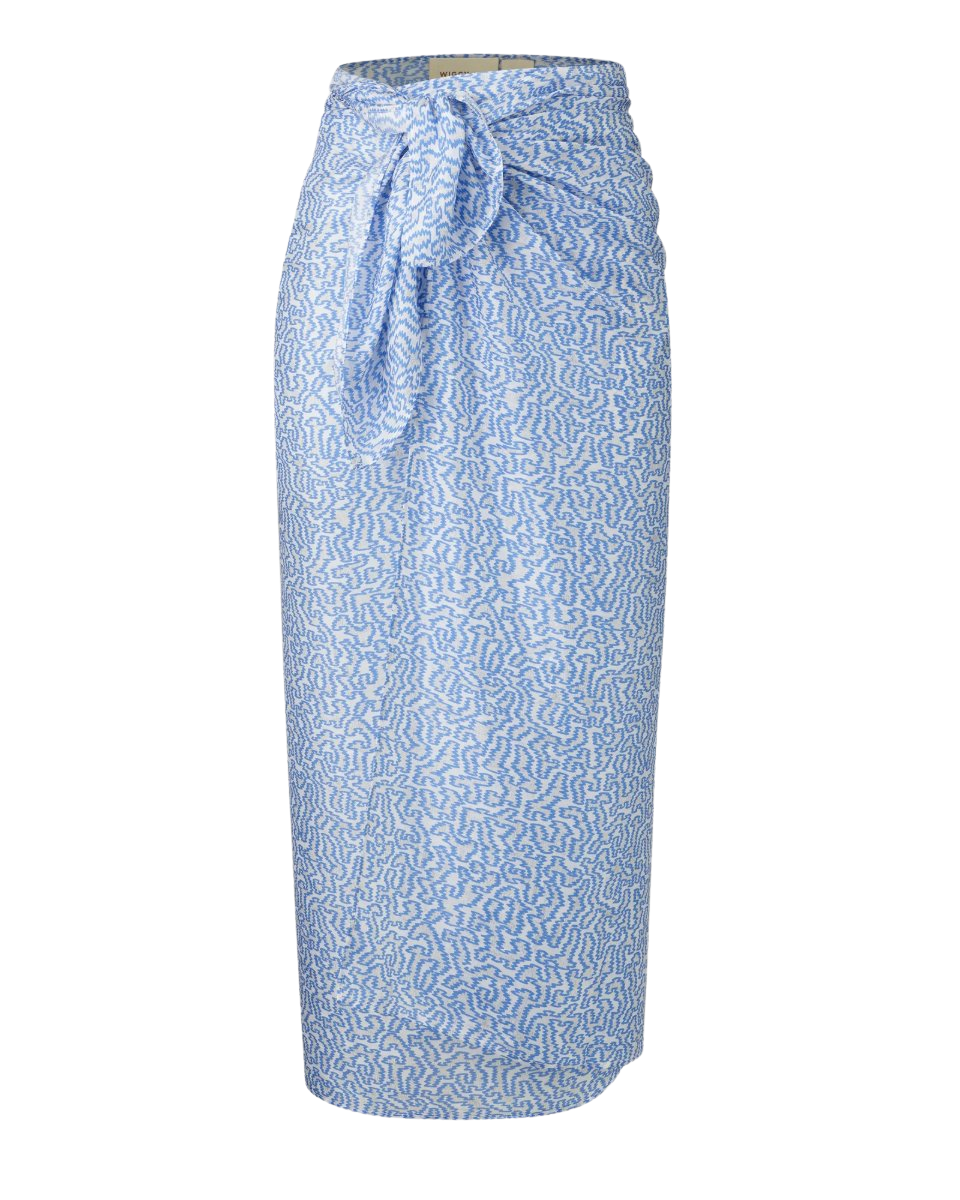 The Sarong (Blue Zig Zag Print)