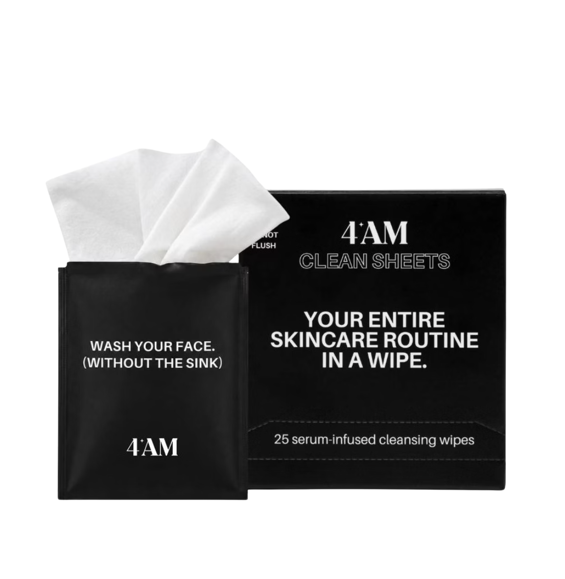 4AM Clean Sheets Facial Cleansing Skincare Wipes - Fragrance-Free - 25ct
