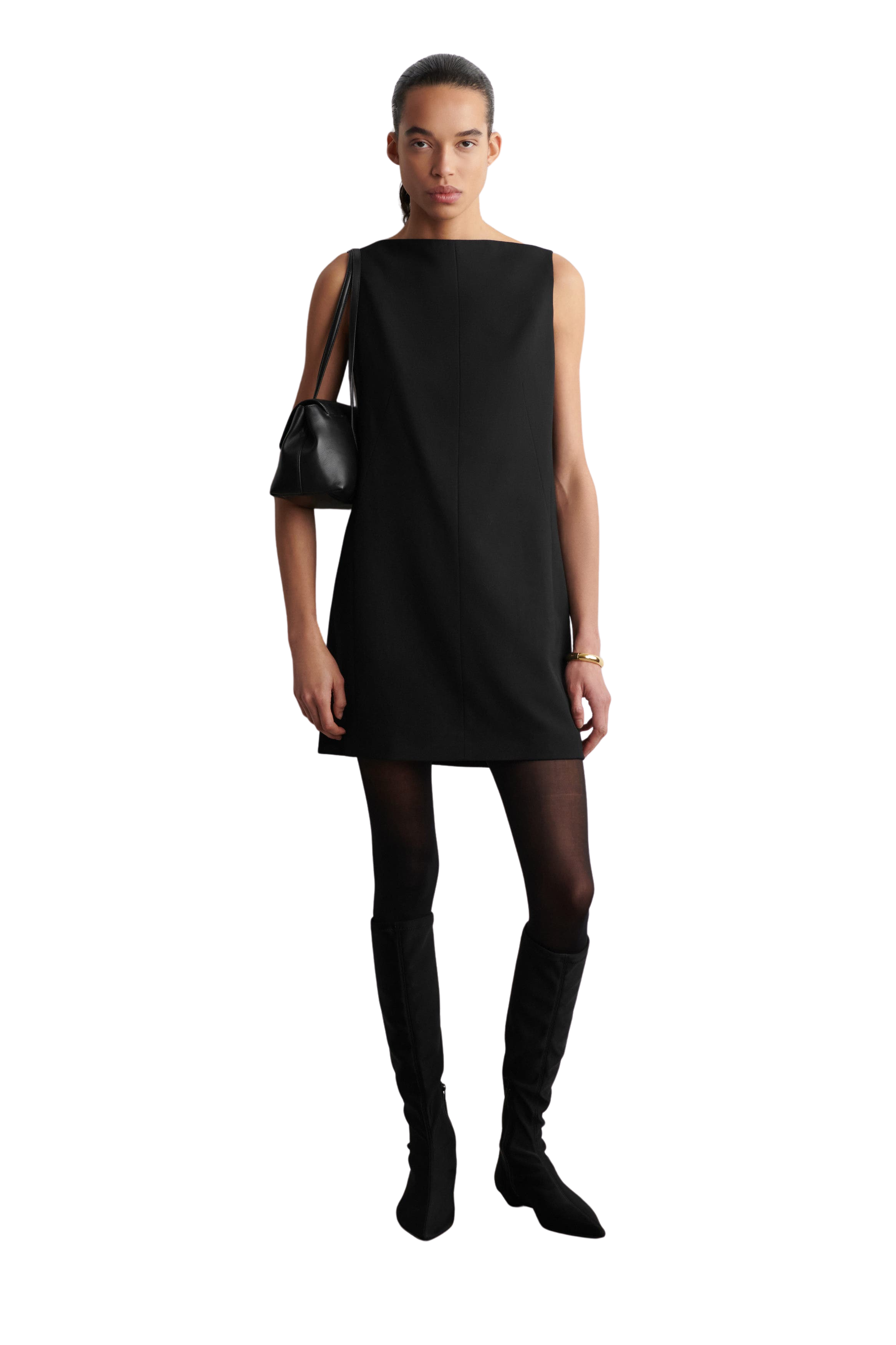 Tailored Merino Wool-Blend Mini Dress