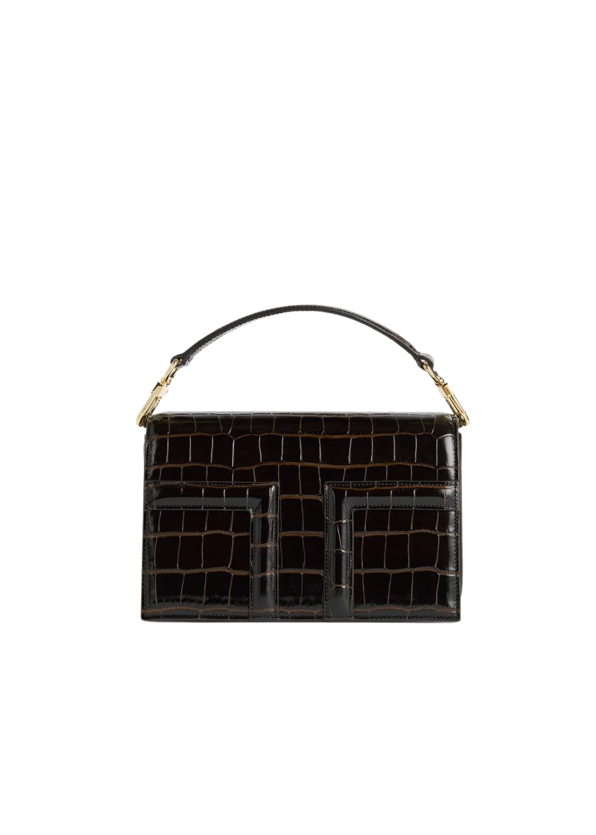 Final Sale Mini T-flap croco-embossed bag