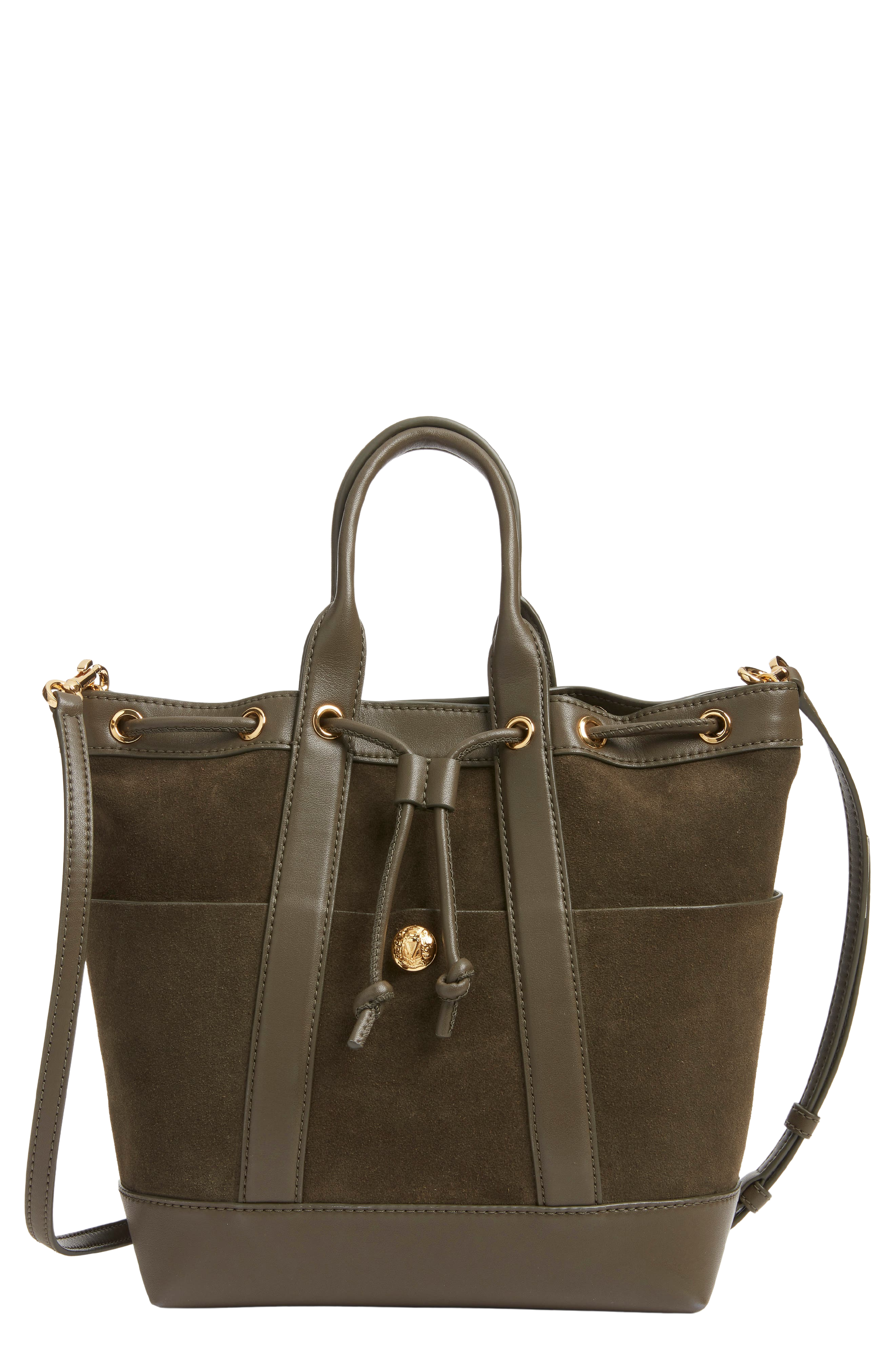 Goody Bag Suede & Leather Bucket Bag
