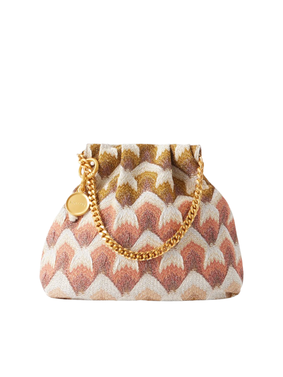 MISSONI Crochet-knit drawstring bag