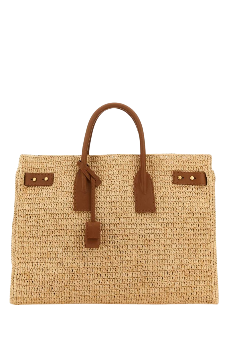 Saint Laurent Sac de Jour Tote Bag — Beige