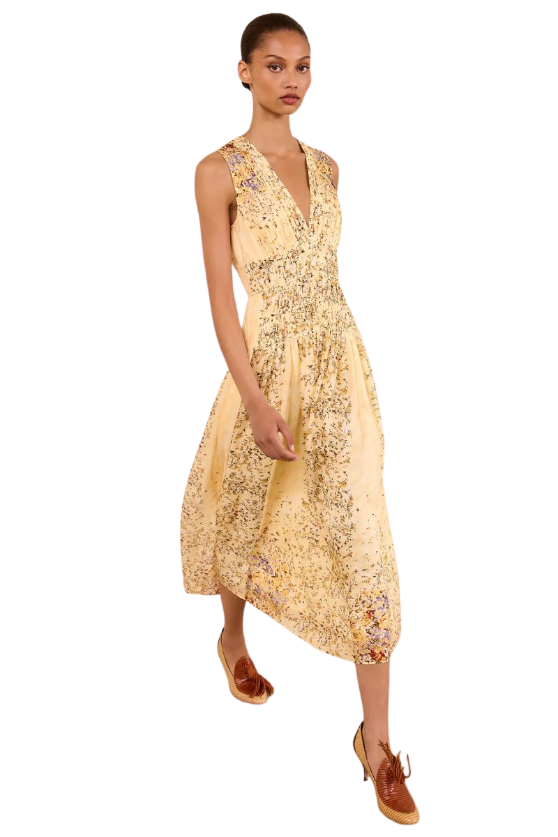 Sylvie Sleeveless Silk Dress