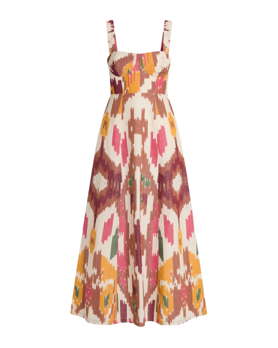 Azzurra Dress in Watercolor Ikat