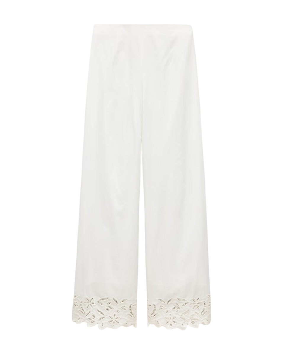 Rori embroidered-hem pant