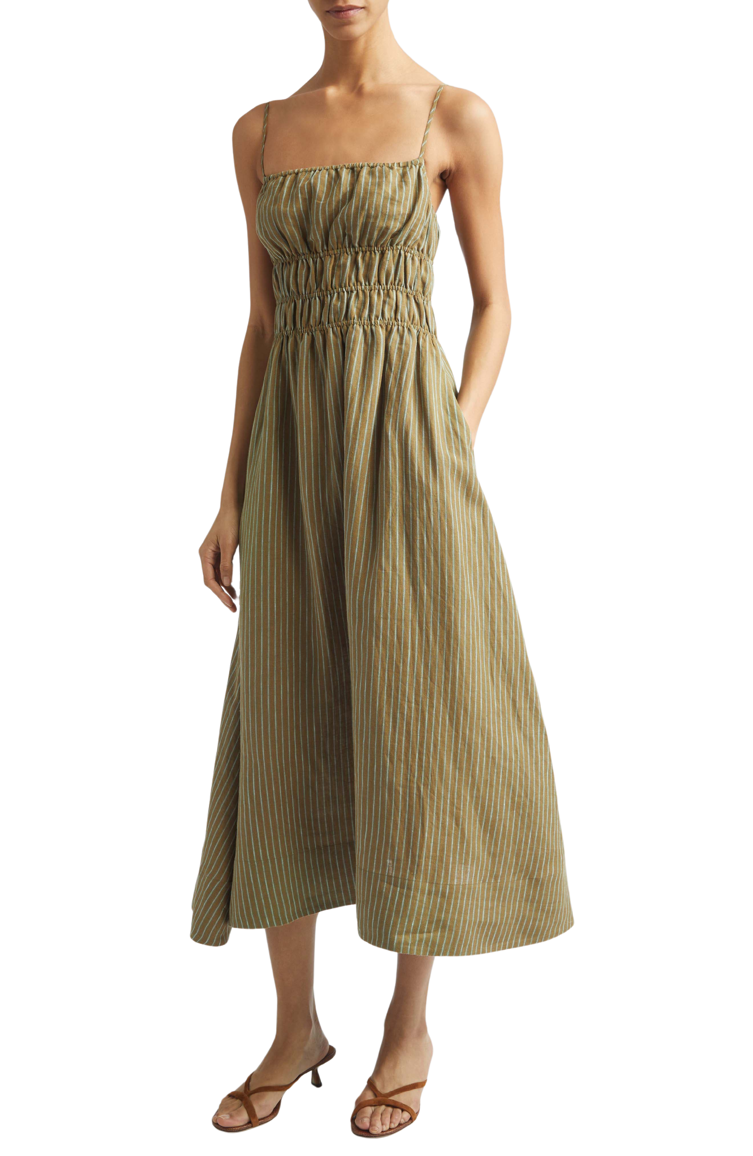 Ayla Linen Midi Sundress
