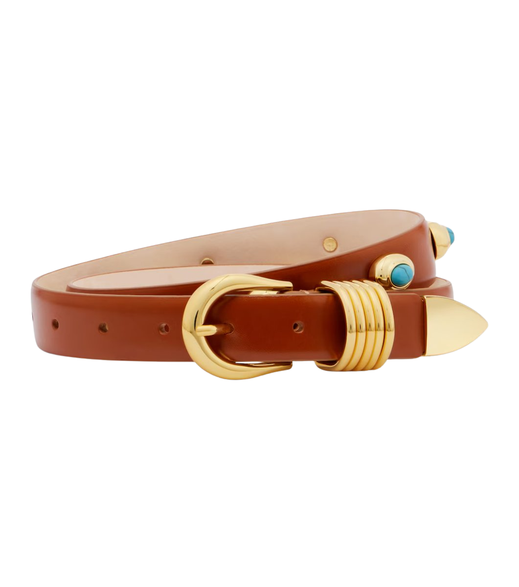 Déhanche Hollyhock embellished leather belt