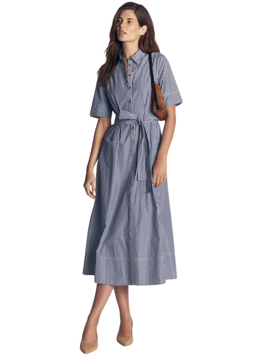 Sarah Cotton Midi Shirt Dress